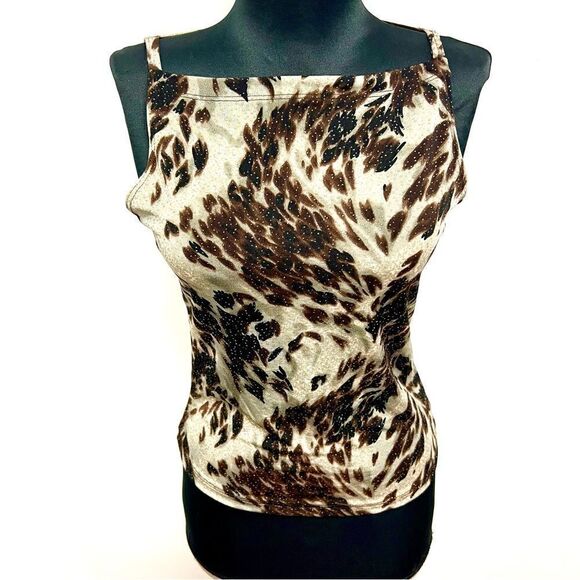 Vintage PS Perseptions y2k animal print glitter apron top NWOT - Picture 1 of 10